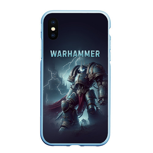 Чехол iPhone XS Max матовый Warhammer - game / 3D-Голубой – фото 1