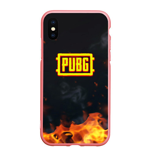 Чехол iPhone XS Max матовый Pubg fire abstraction / 3D-Баблгам – фото 1