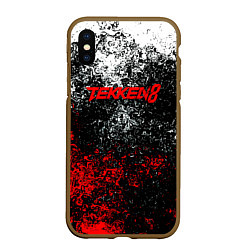 Чехол iPhone XS Max матовый Tekken 8 брызги красок