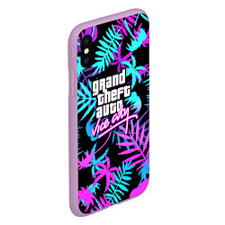 Чехол iPhone XS Max матовый GTA vice city steel, цвет: 3D-сиреневый — фото 2