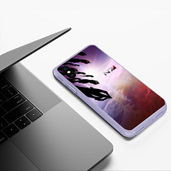 Чехол iPhone XS Max матовый Масс эффект вторжение, цвет: 3D-светло-сиреневый — фото 2