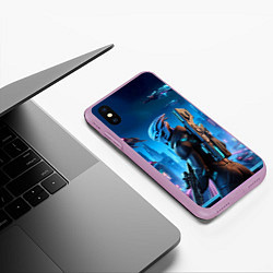 Чехол iPhone XS Max матовый Mass Effect - ai art, цвет: 3D-сиреневый — фото 2