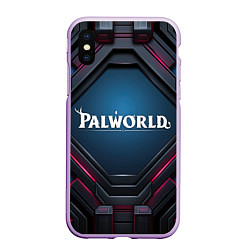 Чехол iPhone XS Max матовый Palworld логотип космический стиль