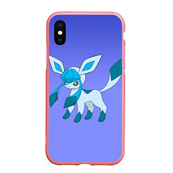 Чехол iPhone XS Max матовый Glaceon Pokemon, цвет: 3D-баблгам