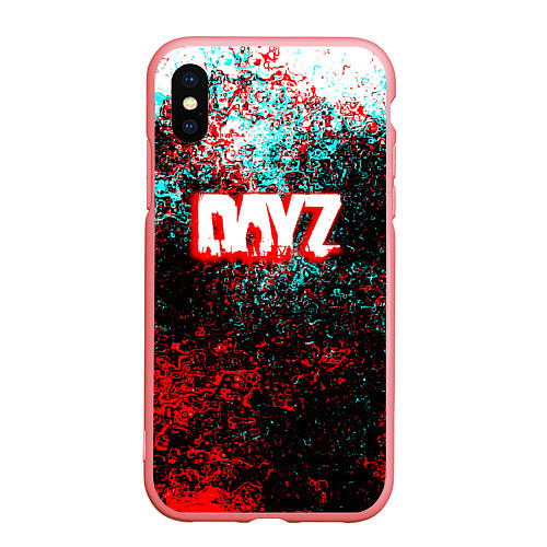 Чехол iPhone XS Max матовый Dayz глитч брызги красок / 3D-Баблгам – фото 1