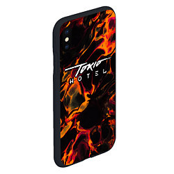 Чехол iPhone XS Max матовый Tokio Hotel red lava, цвет: 3D-черный — фото 2