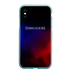 Чехол iPhone XS Max матовый Darksiders gradient, цвет: 3D-мятный