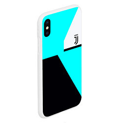 Чехол iPhone XS Max матовый Juventus sport geometry fc, цвет: 3D-белый — фото 2