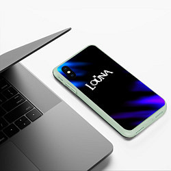 Чехол iPhone XS Max матовый Louna neon bend, цвет: 3D-салатовый — фото 2