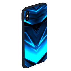 Чехол iPhone XS Max матовый Geometry stripes неон, цвет: 3D-черный — фото 2