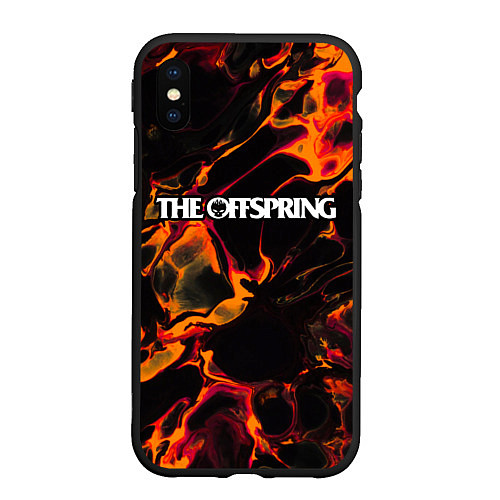 Чехол iPhone XS Max матовый The Offspring red lava / 3D-Черный – фото 1