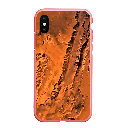 Чехол iPhone XS Max матовый Каналы на Марсе - star dust / 3D-Баблгам – фото 1