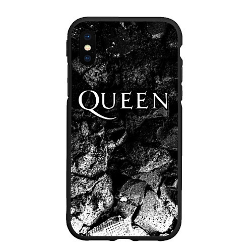 Чехол iPhone XS Max матовый Queen black graphite / 3D-Черный – фото 1