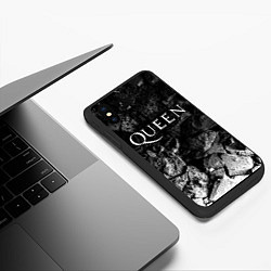 Чехол iPhone XS Max матовый Queen black graphite, цвет: 3D-черный — фото 2