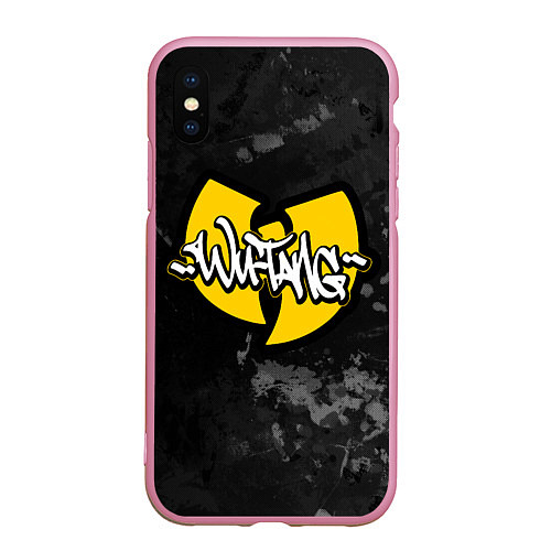 Чехол iPhone XS Max матовый Wu tang clan logo / 3D-Розовый – фото 1