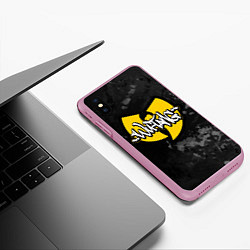 Чехол iPhone XS Max матовый Wu tang clan logo, цвет: 3D-розовый — фото 2