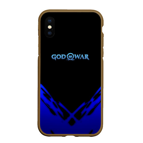 Чехол iPhone XS Max матовый God of War geometry steel / 3D-Коричневый – фото 1