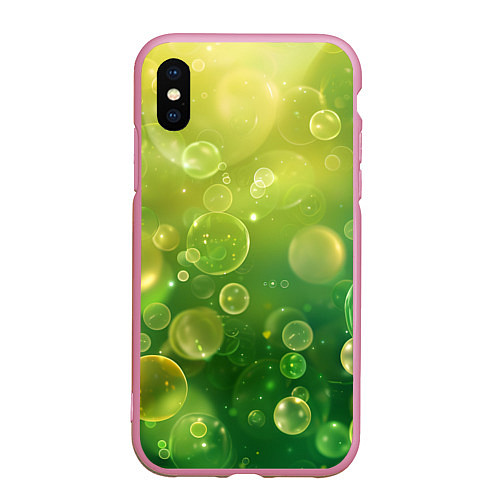 Чехол iPhone XS Max матовый Летние пузыри / 3D-Розовый – фото 1