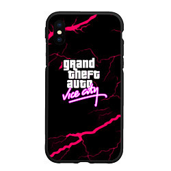 Чехол iPhone XS Max матовый GTA storm vice city, цвет: 3D-черный