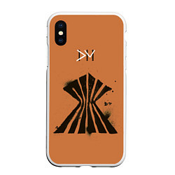 Чехол iPhone XS Max матовый Depeche Mode a broken frame, цвет: 3D-белый