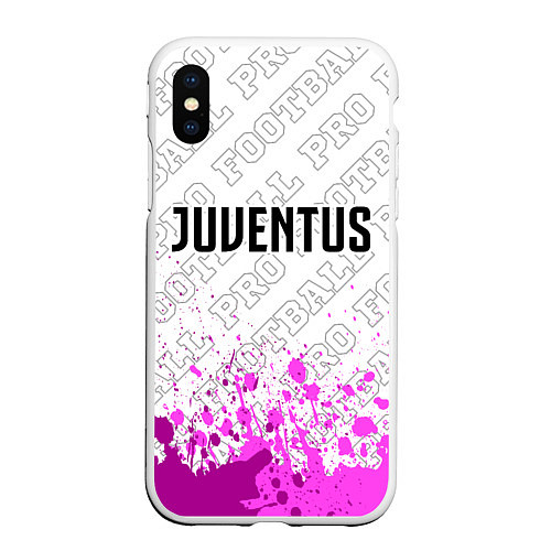 Чехол iPhone XS Max матовый Juventus pro football посередине / 3D-Белый – фото 1