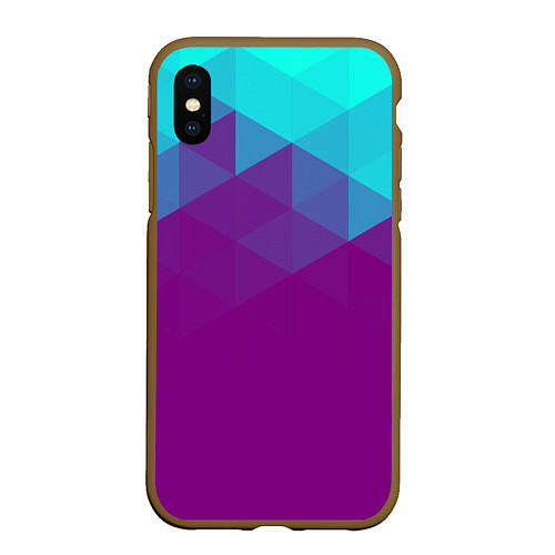 Чехол iPhone XS Max матовый Geometry polygonal psy / 3D-Коричневый – фото 1