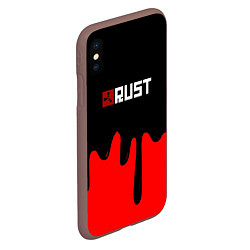 Чехол iPhone XS Max матовый RUST краски разводы пустошь, цвет: 3D-коричневый — фото 2