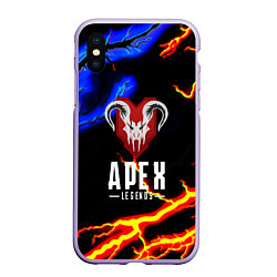 Чехол iPhone XS Max матовый Apex legens storm, цвет: 3D-светло-сиреневый