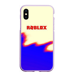 Чехол iPhone XS Max матовый Roblox краски текстура game, цвет: 3D-сиреневый