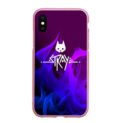 Чехол iPhone XS Max матовый Stray неоновый огонь