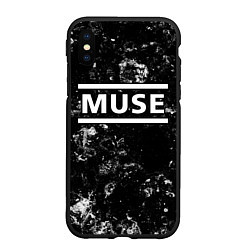 Чехол iPhone XS Max матовый Muse black ice, цвет: 3D-черный
