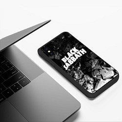 Чехол iPhone XS Max матовый Black Sabbath black graphite, цвет: 3D-черный — фото 2