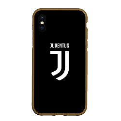 Чехол iPhone XS Max матовый Juventus sport fc белое лого