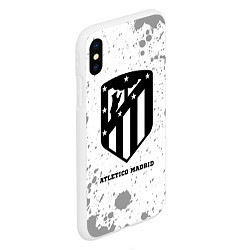 Чехол iPhone XS Max матовый Atletico Madrid sport на светлом фоне, цвет: 3D-белый — фото 2