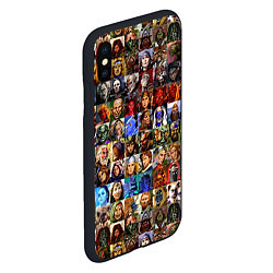 Чехол iPhone XS Max матовый Портреты всех героев, цвет: 3D-черный — фото 2