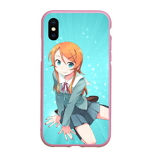 Чехол iPhone XS Max матовый Кирино Косака из OreImo / 3D-Розовый – фото 1