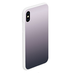 Чехол iPhone XS Max матовый Бледный серо-пурпурный градиент, цвет: 3D-белый — фото 2