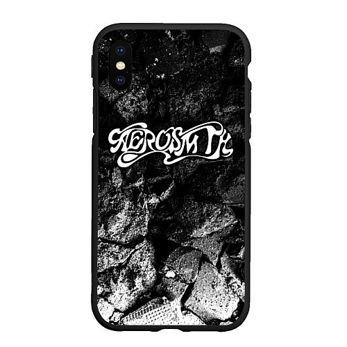 Чехол iPhone XS Max матовый Aerosmith black graphite / 3D-Черный – фото 1