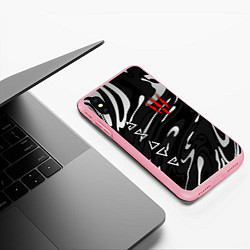 Чехол iPhone XS Max матовый The witcher - белые разводы, цвет: 3D-баблгам — фото 2