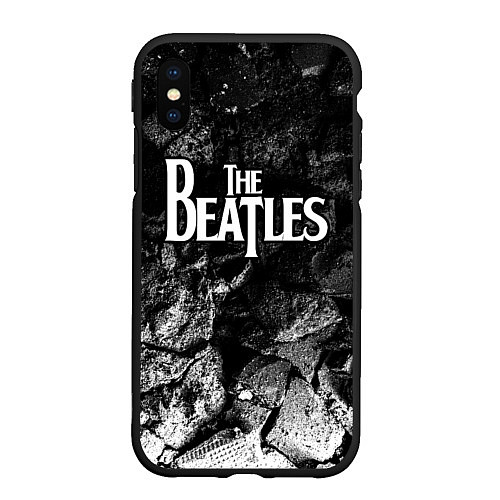 Чехол iPhone XS Max матовый The Beatles black graphite / 3D-Черный – фото 1