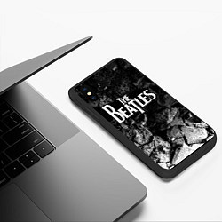 Чехол iPhone XS Max матовый The Beatles black graphite, цвет: 3D-черный — фото 2