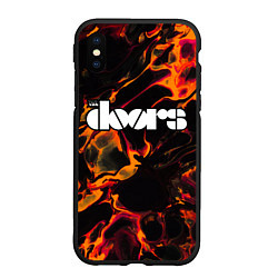 Чехол iPhone XS Max матовый The Doors red lava