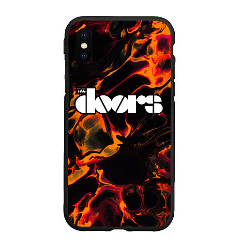 Чехол iPhone XS Max матовый The Doors red lava / 3D-Черный – фото 1