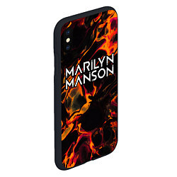 Чехол iPhone XS Max матовый Marilyn Manson red lava, цвет: 3D-черный — фото 2