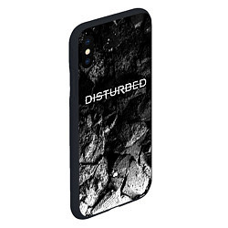 Чехол iPhone XS Max матовый Disturbed black graphite, цвет: 3D-черный — фото 2