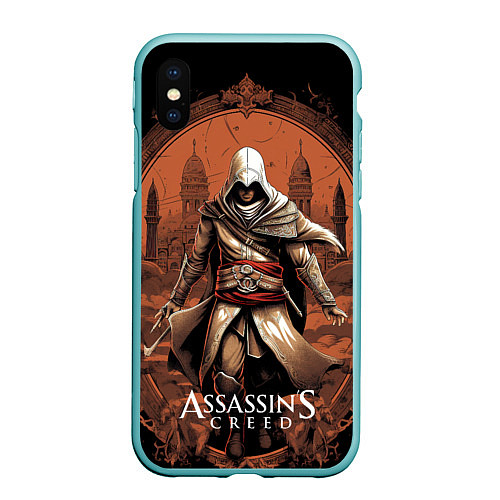 Чехол iPhone XS Max матовый Assassins creed город в песках / 3D-Мятный – фото 1