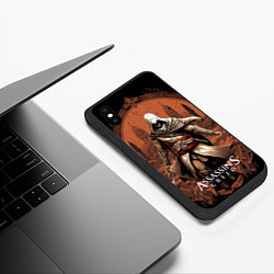 Чехол iPhone XS Max матовый Assassins creed город в песках, цвет: 3D-черный — фото 2