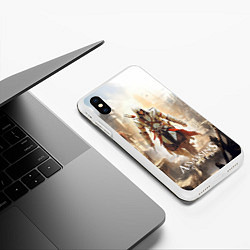 Чехол iPhone XS Max матовый Assassins creed старый город, цвет: 3D-белый — фото 2