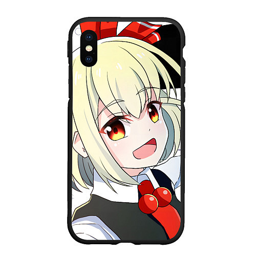 Чехол iPhone XS Max матовый Touhou Project Rumia happy / 3D-Черный – фото 1