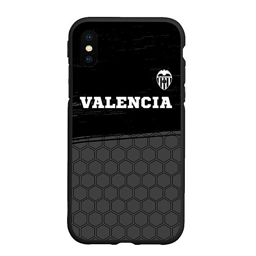 Чехол iPhone XS Max матовый Valencia sport на темном фоне посередине / 3D-Черный – фото 1